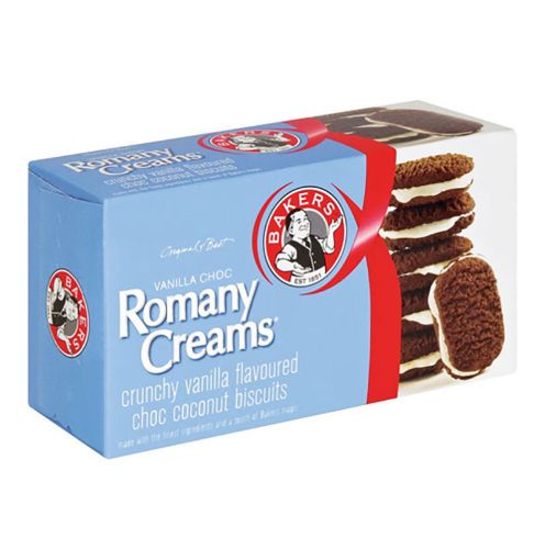 Picture of BAKERS ROMANY CREAMS VANILLA CHOCOLAT COCONUT BISCUITS 200GMS