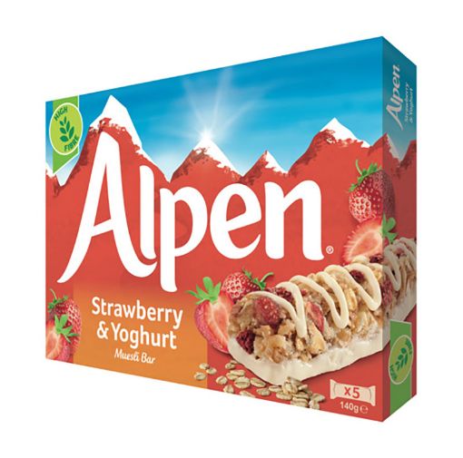 Picture of ALPEN BARS STRAWBERRY WITH YOGHURT X 5 29G