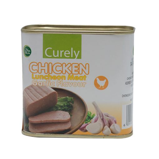 Picture of CURELY CHICKEN LUNCHEON MEAT GARLIC 340GMS