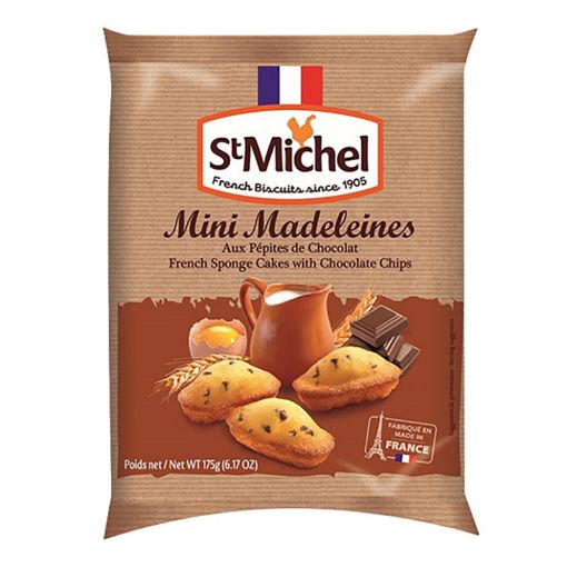 Picture of ST MICHEL MINI MADELEINE PEPITES CHOCO 175G