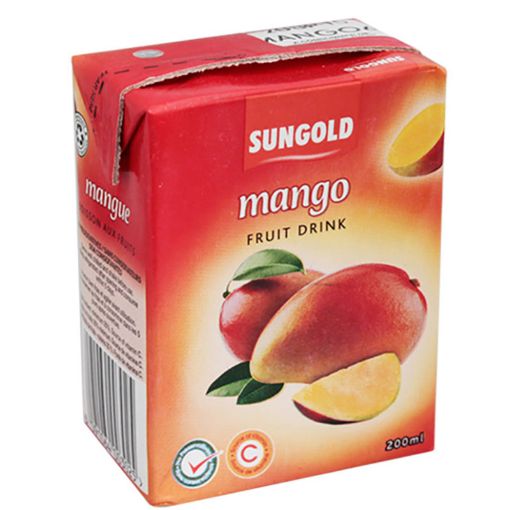 Picture of SUNGOLD FRUIT DRINK BRIK MANGO 200ML