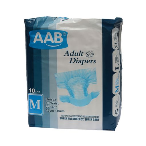 Picture of AAB ADULT DIAPERS MEDIUM X 10