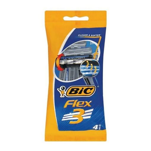 Picture of BIC FLEX 3 RASOIRS JETABLE HOMME X4 POUCH