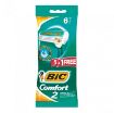 Picture of BIC COMFORT 2 RASOIRS JETABLE HOMME POUCH 5 PLUS 1 FREE