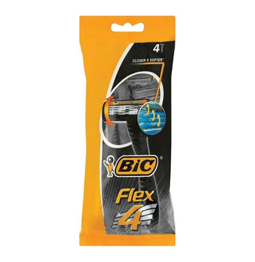 Picture of BIC FLEX 4 RASOIRS JETABLE HOMME POUCH X4