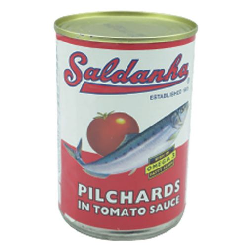 Picture of SALDANHA PILCHARDS IN TOMATO SAUCE 400GMS