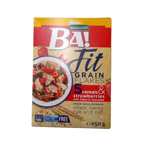 Picture of BA FIT GRAIN FLAKES STRAWBERRIES 250G
