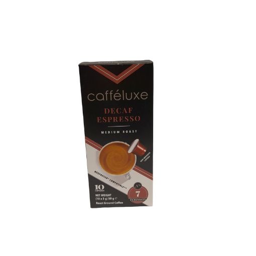Picture of CAFFELUXE CAFFE DECAFFE CAPSULES X10 50G