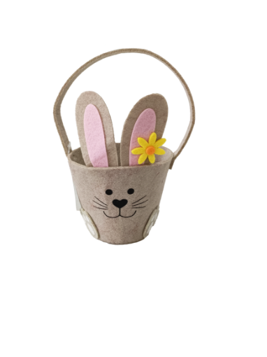 Picture of EASTER BUNNY FELT BAG 12X16CM