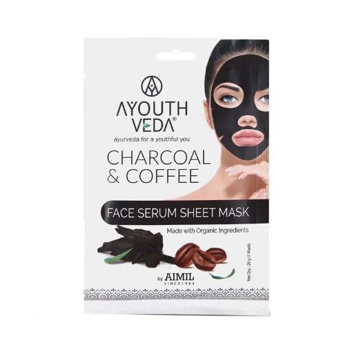 Picture of AYOUTH VEDA CHARCOAL COFFEE FACE SERUM SHEET MASK 20G