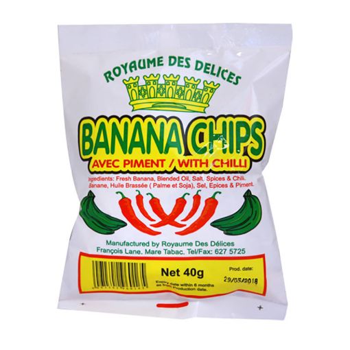 Picture of ROYAUME DES DELICES BANANA CHIPS CHILLI 40G