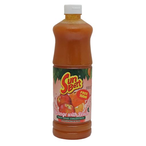 Picture of SUNBEST CONCENTRATED JUICE ORANGE WITH PEACH 850 ML