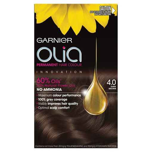 Picture of OLIA COLORATION 4 0 DARK BROWN/CHATAIN PUR