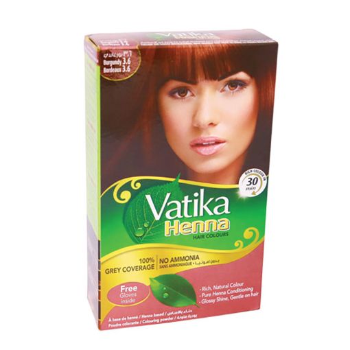 Picture of DABUR VATIKA HENNA COLOUR POWDER BURGUNDY 60G X6