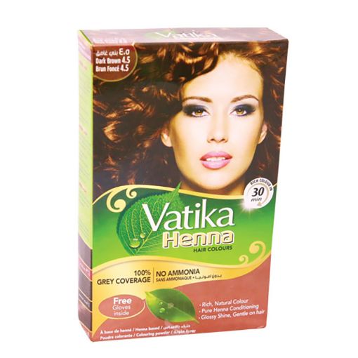 Picture of DABUR VATIKA HENNA COLOUR POWDER DARK BROWN 60G X6