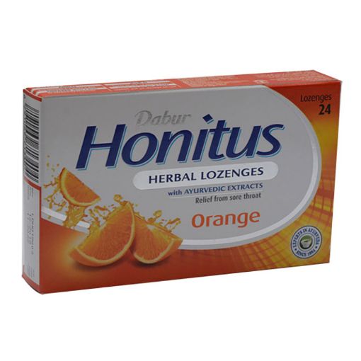 Picture of DABUR HONITUS HERBAL LOZENGES X 24 ORANGE