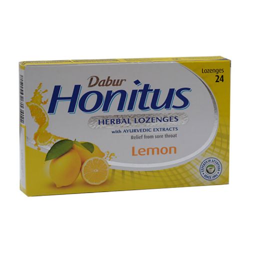 Picture of DABUR HONITUS HERBAL LOZENGES X 24 LEMON