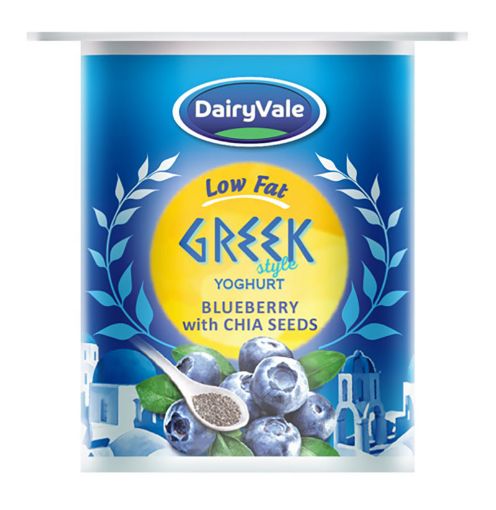 Picture of DAIRYVALE GREEK STYLE YOGHURT BLUEBERRY WITH CHIA SEED 125G