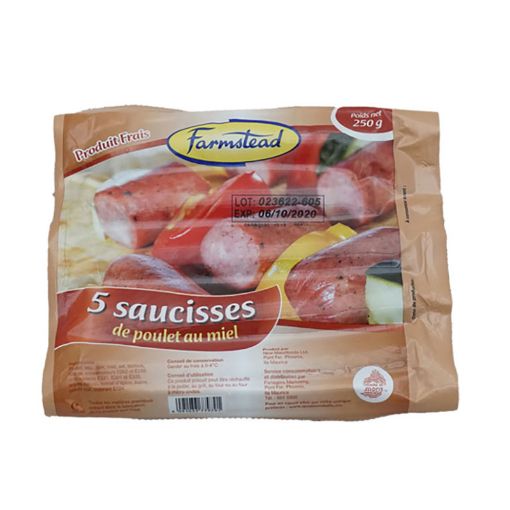 Picture of FARMSTEAD SAUCISSE DE POULET AU MIEL 250G