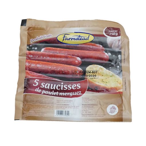 Picture of FARMSTEAD SAUCISSE DE POULET MERGUEZ 250G