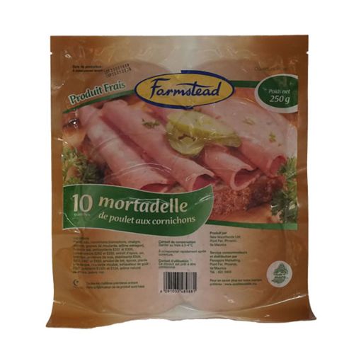 Picture of FARMSTEAD MORTADELLE DE POULET AUX CORNICHONS 250G