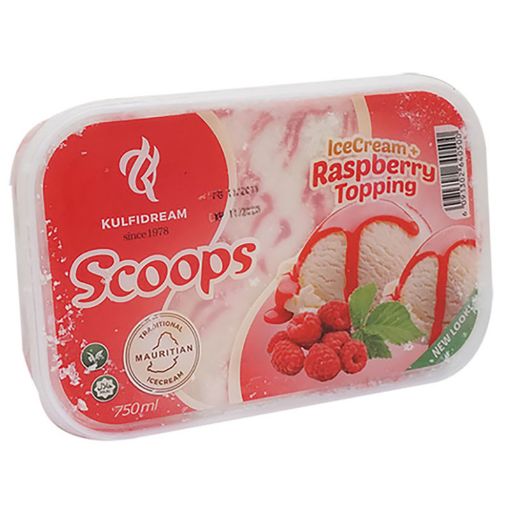 Picture of SCOOPS ICE CREAM WITH RASPBERRY 750ML