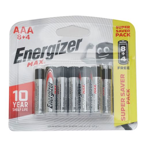 Picture of ENERGIZER MAX AAA X12 8 4 FREE