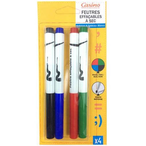 Picture of CASINO 4 MARQUEURS EFFACABLE POINTE MOYENNE ASSORTIS