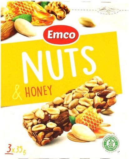 Picture of EMCO BAR NUTS  HONEY MULT 105G