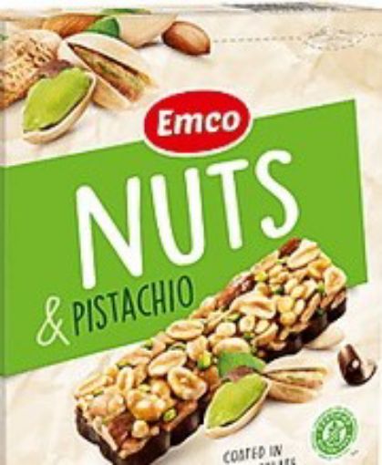 Picture of EMCO BAR NUTS PISTACHIO MUL 105G