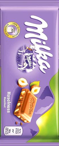 Picture of MILKA SLAB WHOLE HAZELNUTS 100GMS