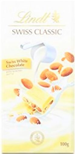 Picture of LINDT SWISS MILK WHITE ALMOND 100G