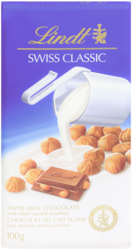 Picture of LINDT SWISS CLASSIC MILK HAZELNUT 100G