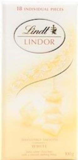 Picture of LINDT LINDOR SINGLE WHITE 100G