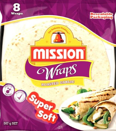 Picture of MISSION WRAPS GARLIC 360G