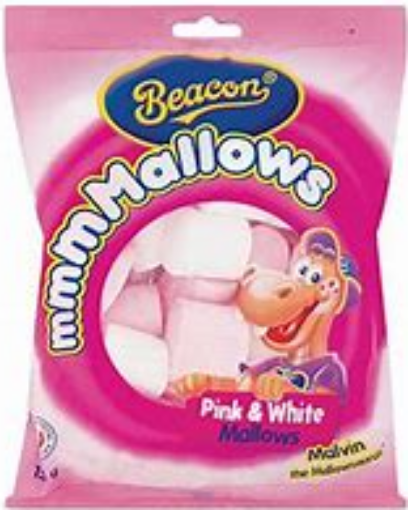 Picture of BEACON MASHMALLOWS PINK WHITE 150G