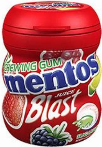 Picture of MENTOS PURE F.GUM STRAW 61.25G