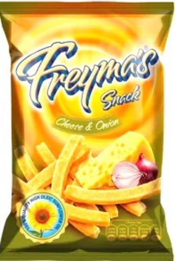 Picture of FREYMAS SNACK CHEESE ONION 75GMS