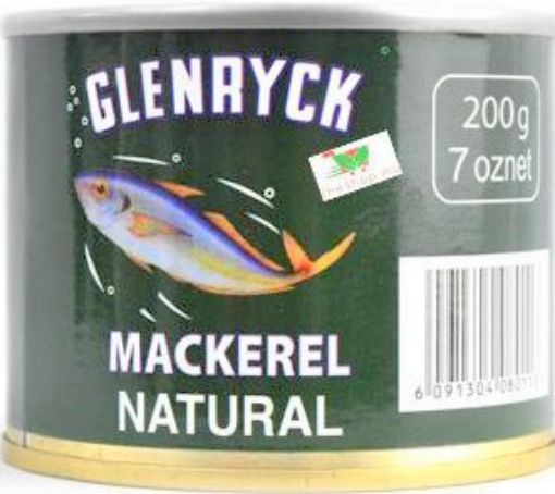 Picture of GLENRYCK MACKEREL NATURAL  BRINE  200G