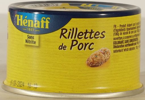 Picture of HENAF RILLETTES PUR PORC 130GMS