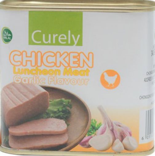 Picture of CURELY CHICKEN LUNCHEON MEAT GARLIC 340GMS