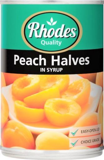 Picture of RHODES PEACH HALVES IN SYRUP 410G