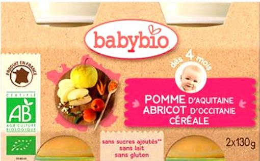 Picture of BABY BIO POMME AQUITAINE ABRICOT 260G