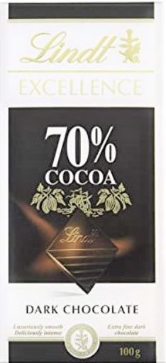 Picture of LINDT EXCELLENCE DARK 70% MILD CHOCOLATE 100G