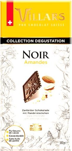 Picture of VILLARS DARK CHOCOLATE ALMOND 100G