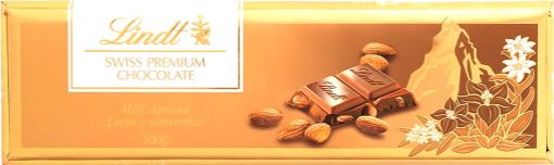 Picture of LINDT MILK ALMOND GOLD 300G