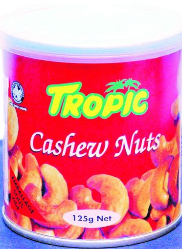 Picture of TROPIC ROASTED CASHEW NUTS IN CANS 125G