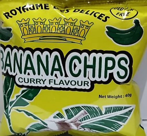 Picture of ROYAUME DES DELICES BANANA CHIPS CURRY FLAVOUR  40G