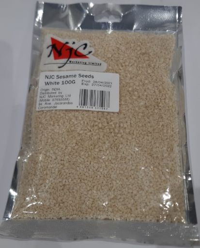 Picture of NJC WHITE SESAME SEEDS 100G