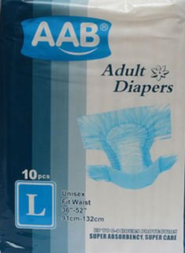 Picture of AAB ADULT DIAPERS LARGE X 10